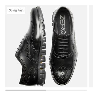 Cole Haan Zerogrand black wing tip Men’s 9.5 lightweight shoe